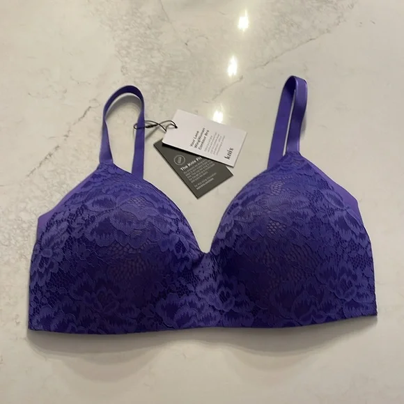 Knix Lace WingWomen Contour Periwinkle size 6 Bra - Picture 3 of 9